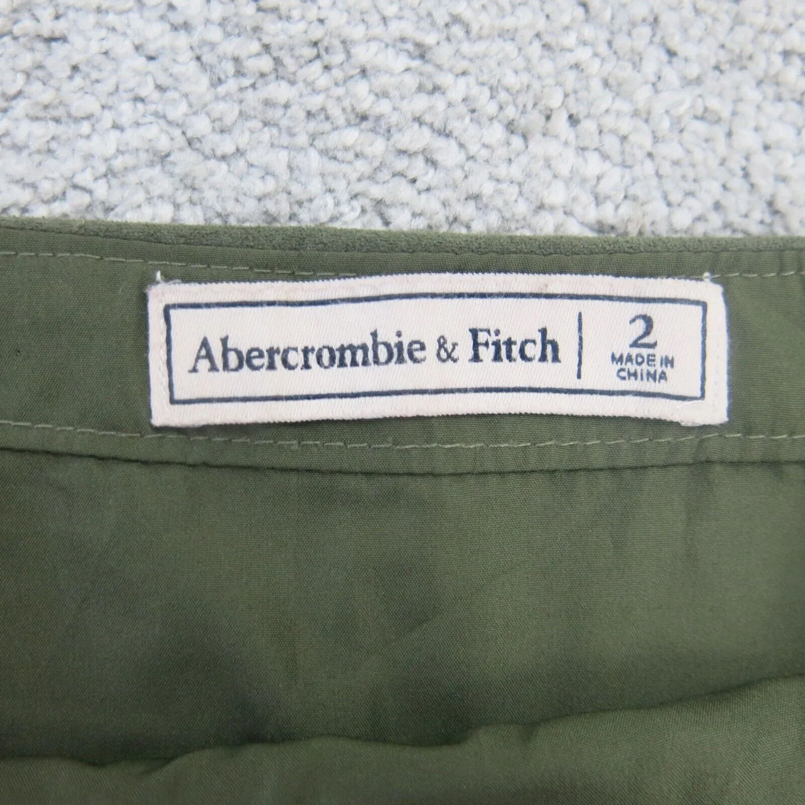 Abercrombie & Fitch Skirt Womens 2 Olive Green Aztec Mini Skirts Embroidered