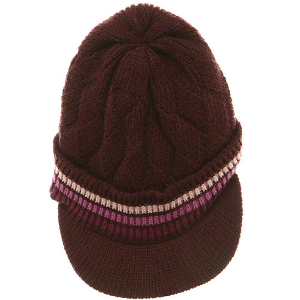 Acrylic Rasta Beanie Visor