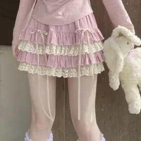 Aiertu - Lullabies and Late-Night Concerts in Rose Gardens Mini Skirt Dark Academia Kawaii Academia Y2K Cottagecore Coquette Fairycore Dollette Princesscore Bottoms