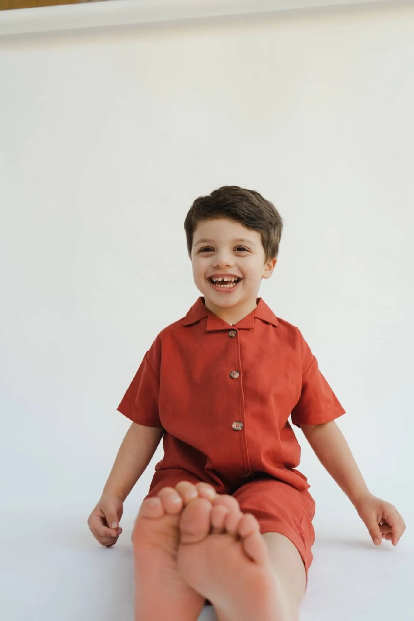 Air Red Linen Trousers