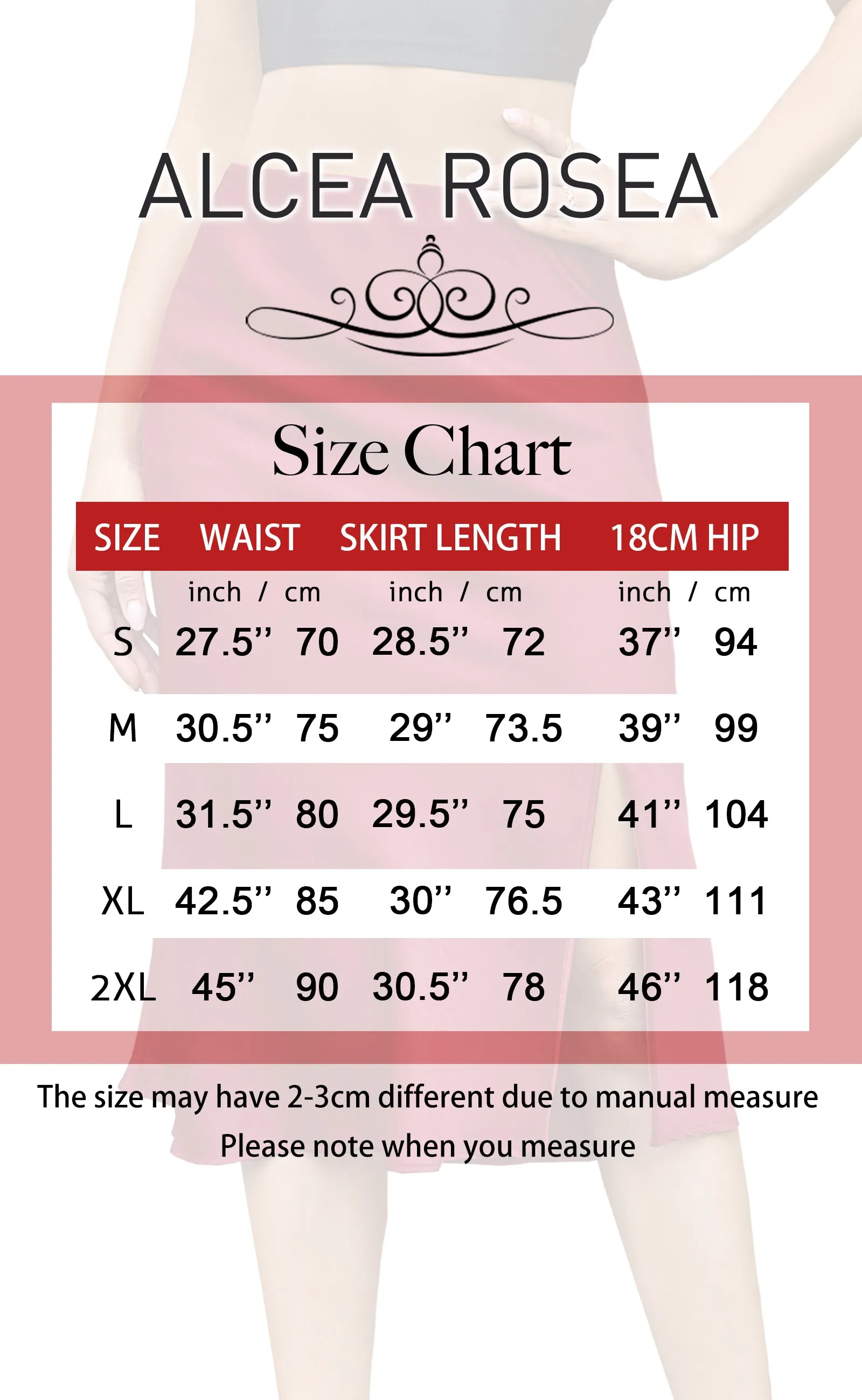 ALCEA ROSEA Women Satin Side Split Skirt High Waist Elastic Elegant A Line Midi Skirts for Women Wine AR7301