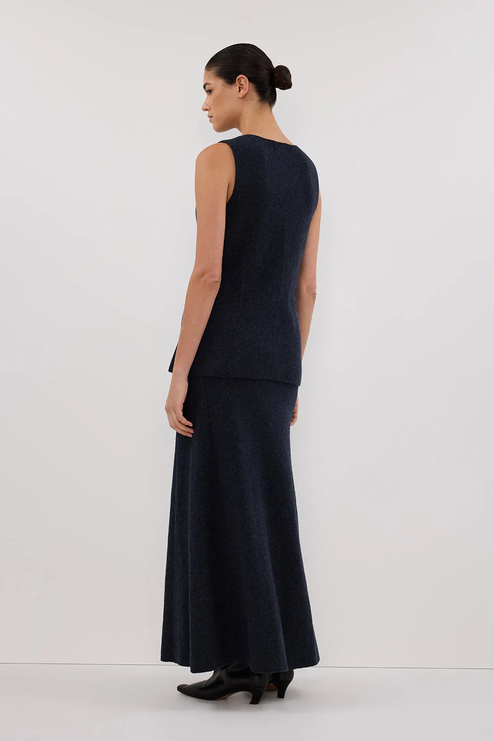 AVA INK LONGLINE KNIT MIDI SKIRT