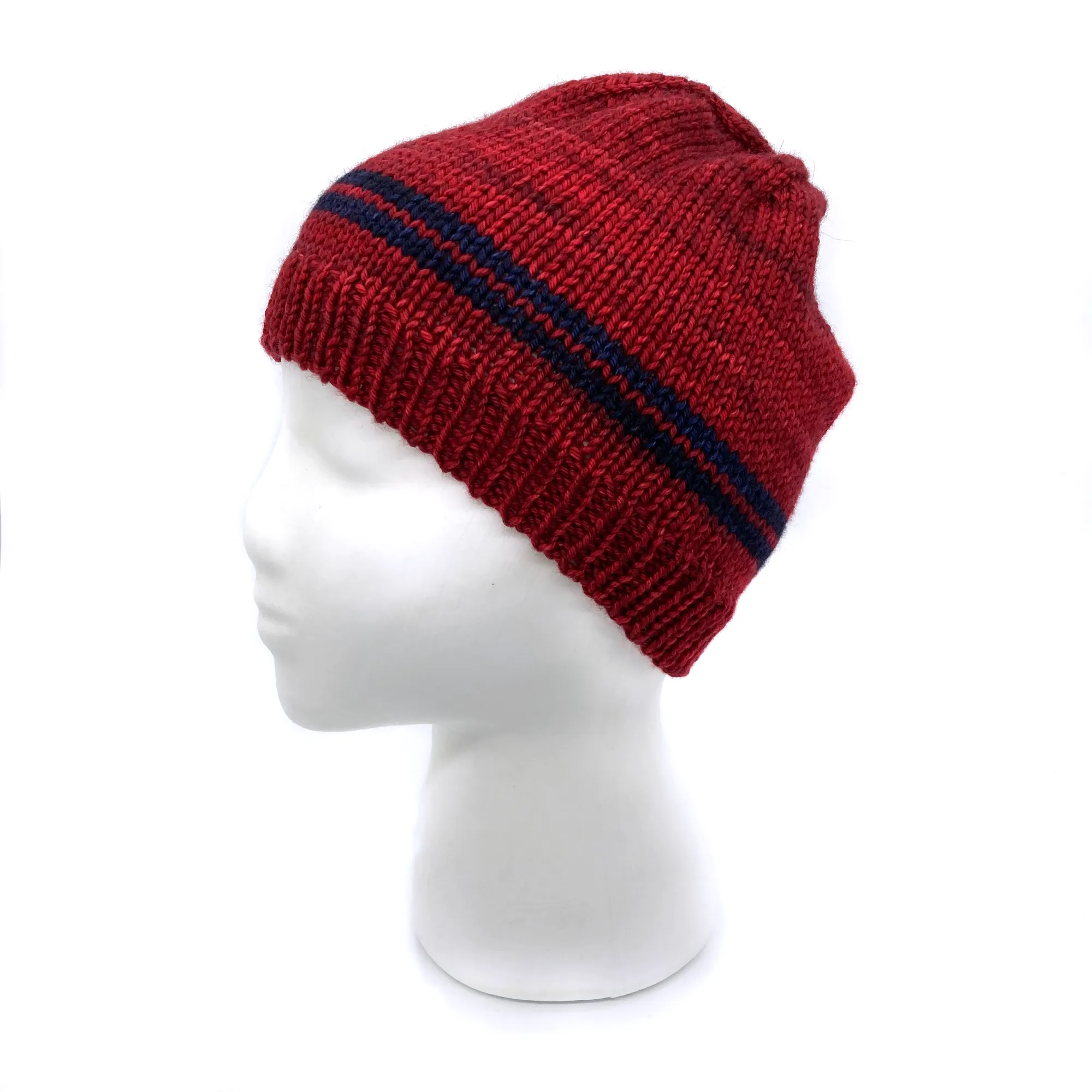 Basic Beanie | 100% Superwash Merino Wool | Cereza Red