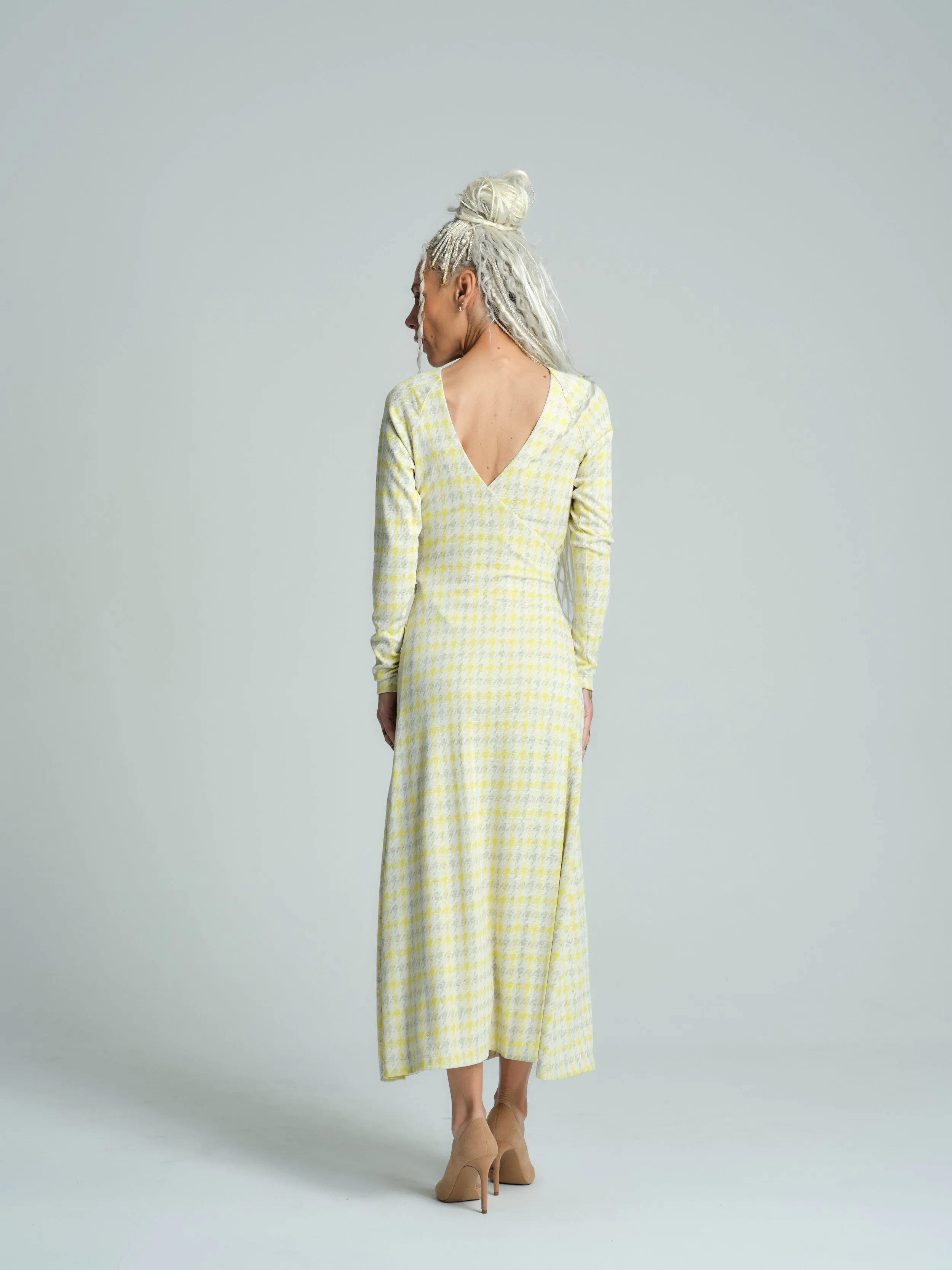 Belted Plaid Maxi Dress