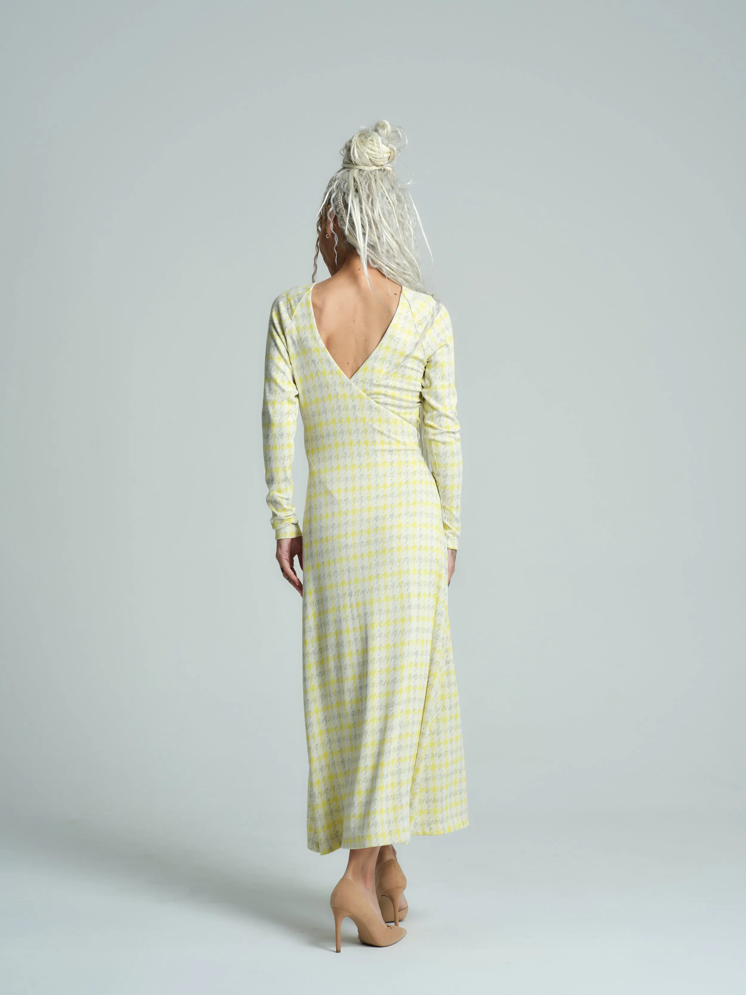 Belted Plaid Maxi Dress