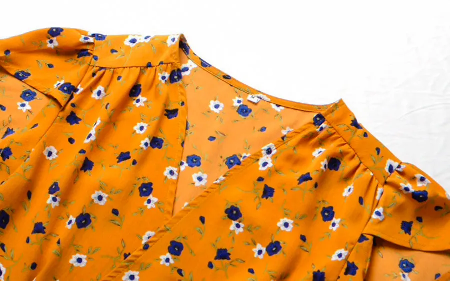 Bohemian Flower Wrap Dress