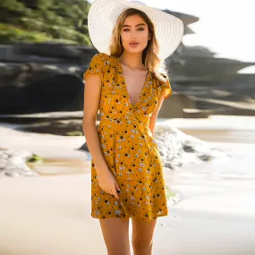 Bohemian Flower Wrap Dress