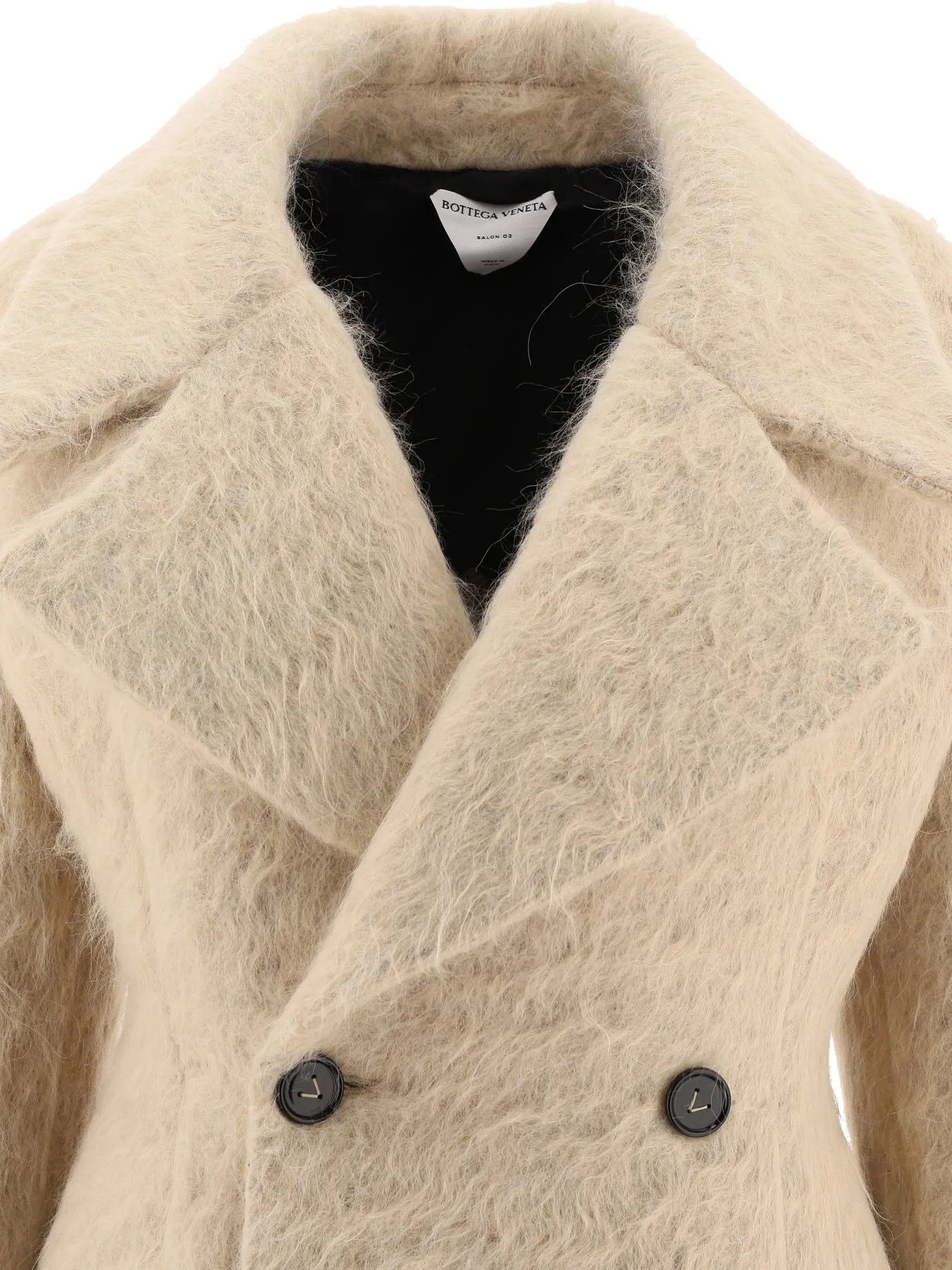 Bottega Veneta Double-Breasted Brushed Midi Coat