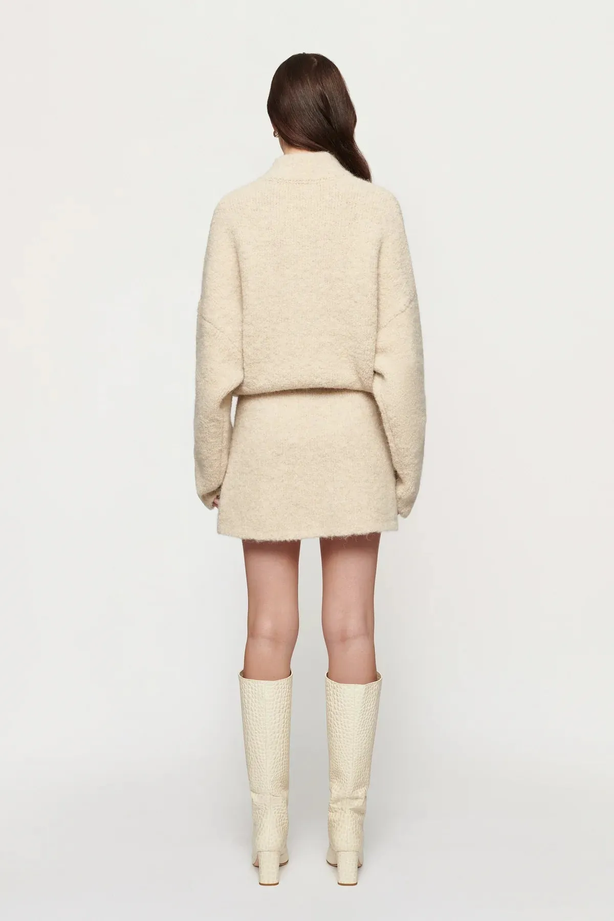 Boyd Boucle Half Zip, Alabaster