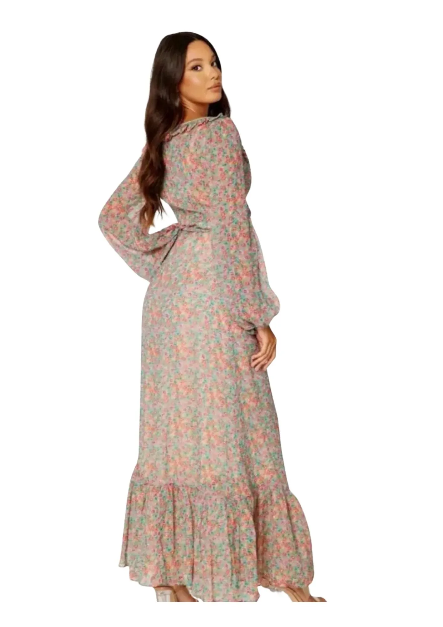 BYTIMO - Multicolour Wrap Maxi Dress