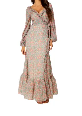 BYTIMO - Multicolour Wrap Maxi Dress