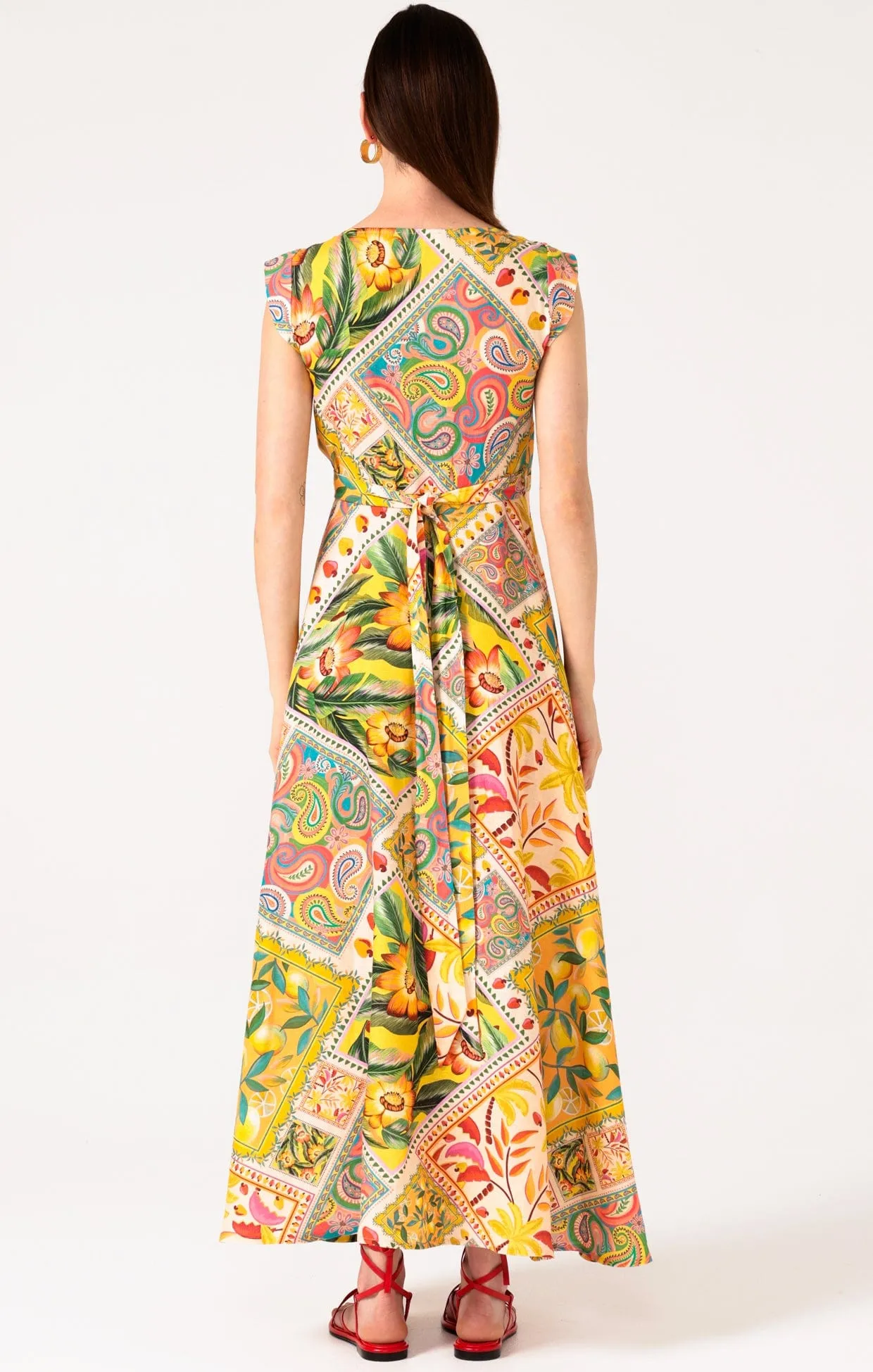 CANARY MAXI WRAP DRESS