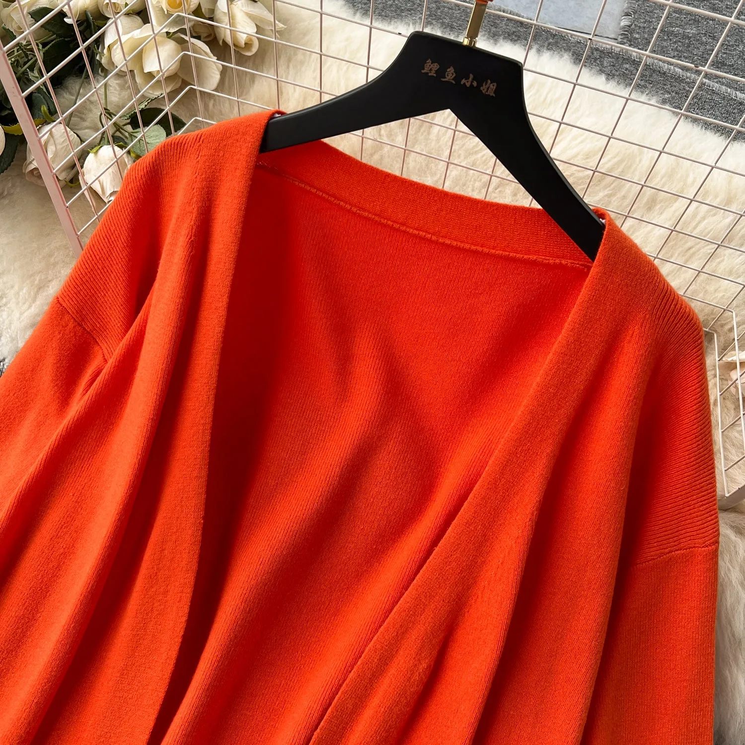Cope Cardigan&Slip Dress Knitted 2Pcs
