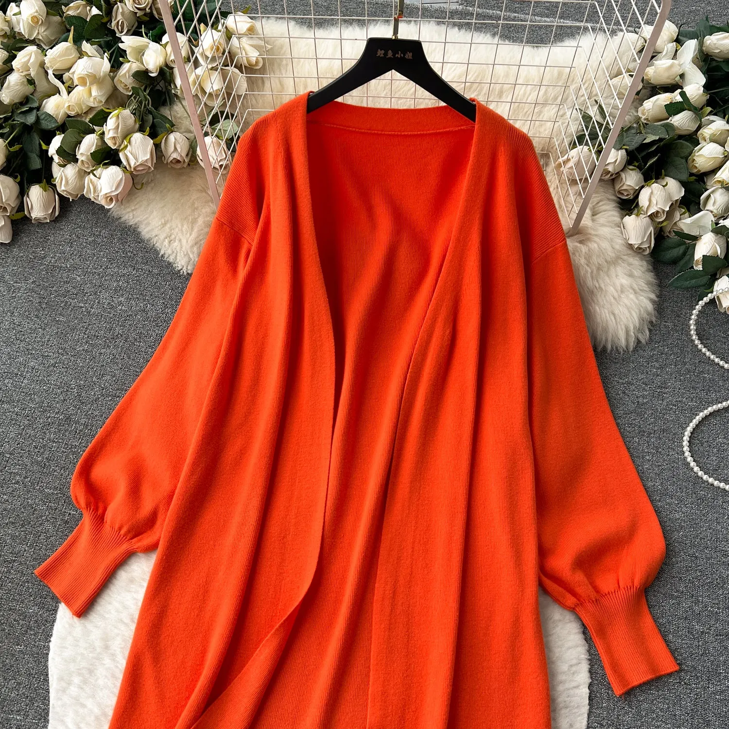 Cope Cardigan&Slip Dress Knitted 2Pcs