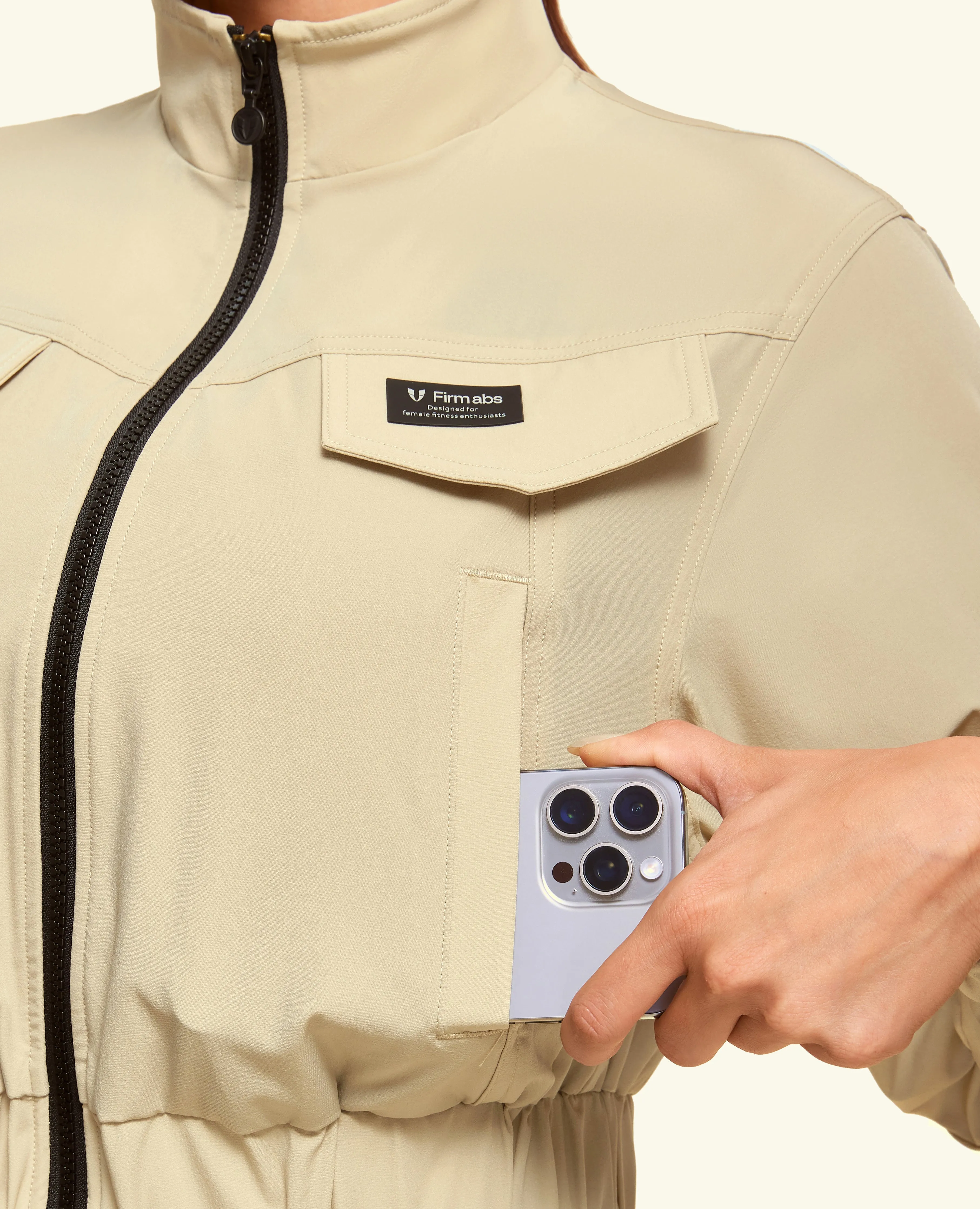 Cropped Ultimate Cargo Jacket - Sand