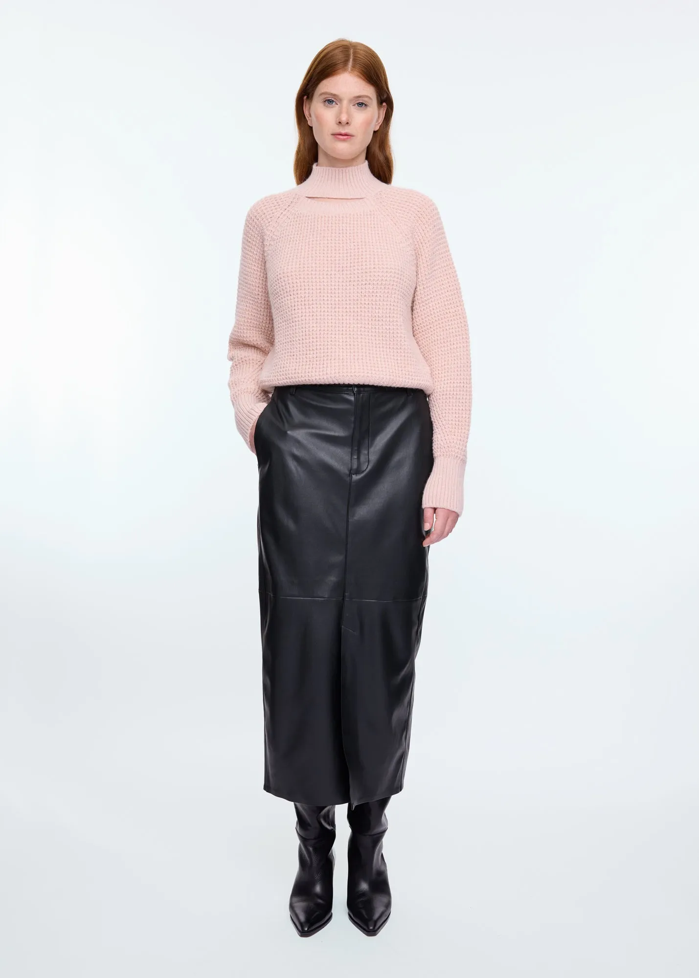 Cut-out knitted sweater