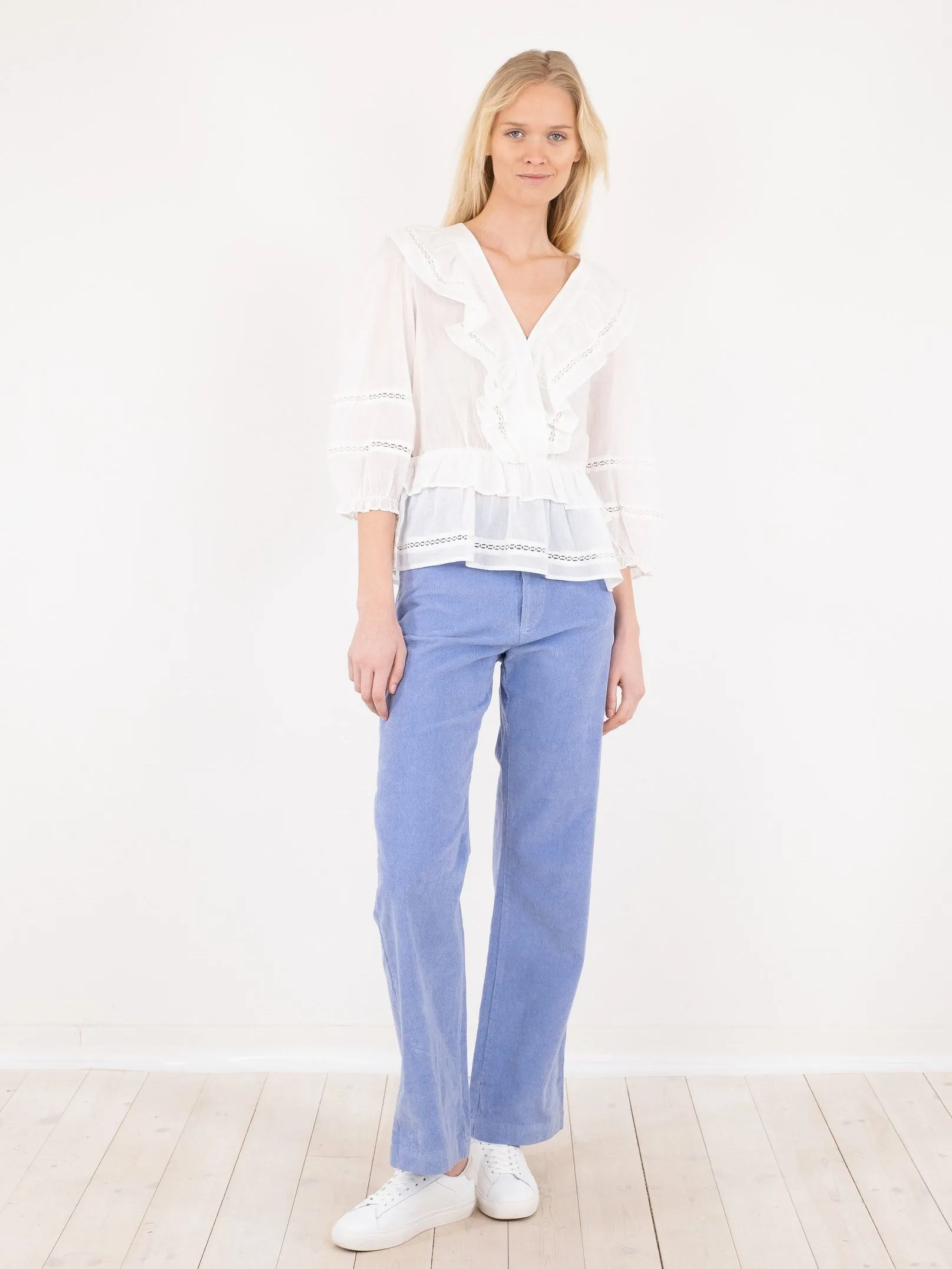 Jennifer Corduroy Pants - Light Blue
