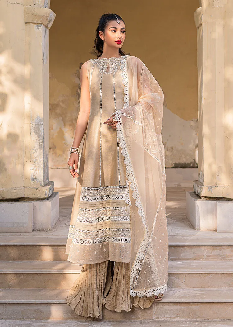 Latest Pakistani Crushed Sharara Suit Kameez Dupatta