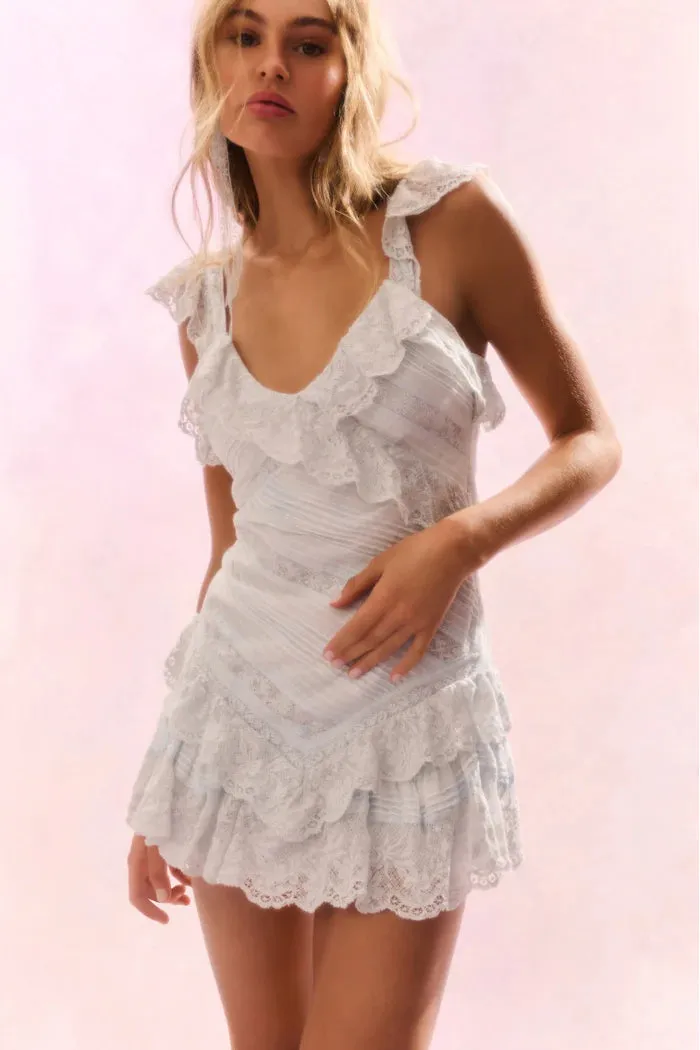 Loveshackfancy Bensley Dress in Moonstone