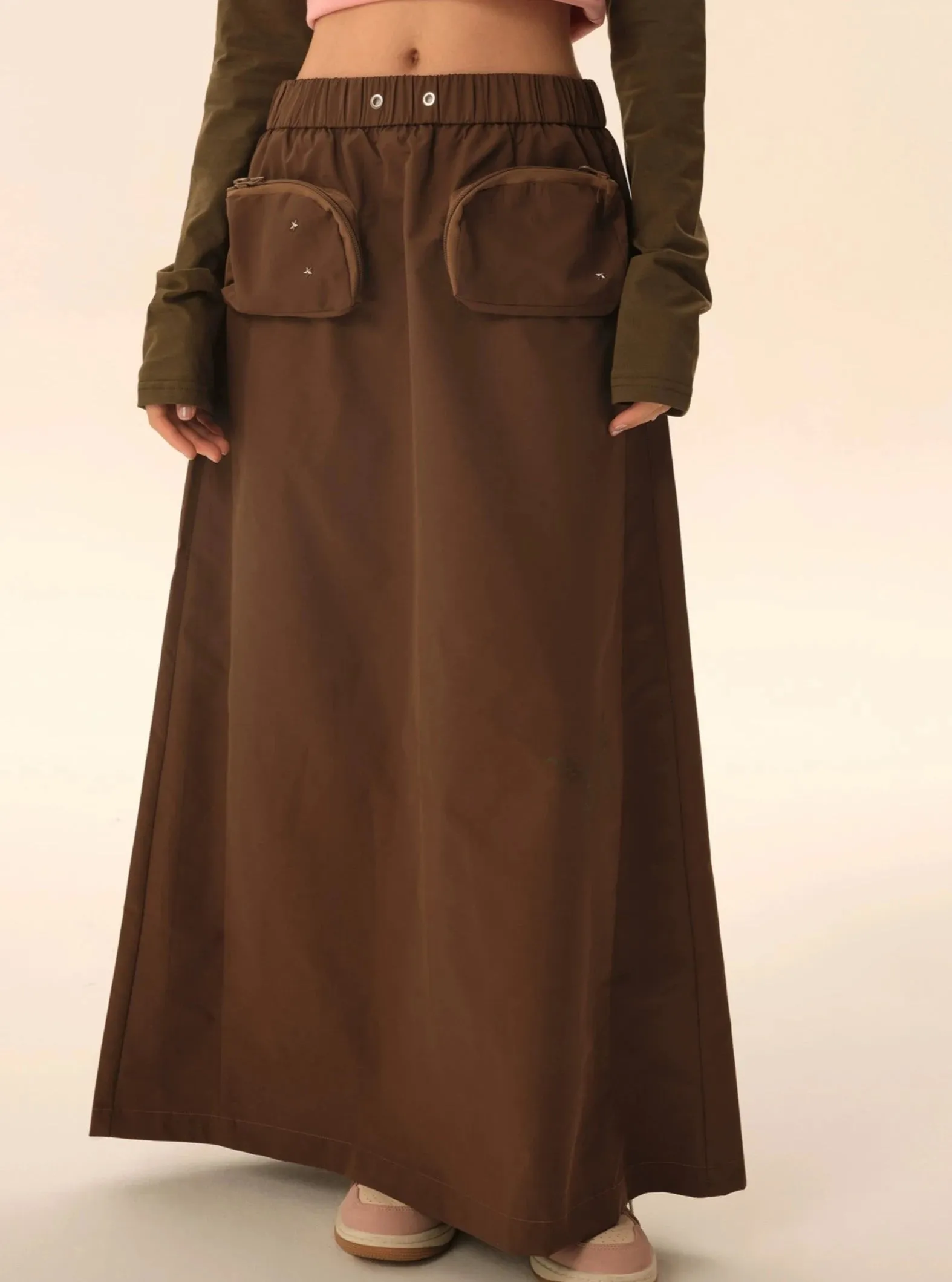 Midi cargo skirt