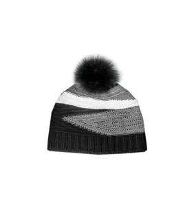 Mitchie's Matchings | Arrow Knitted Hat with Fox Fur Pom