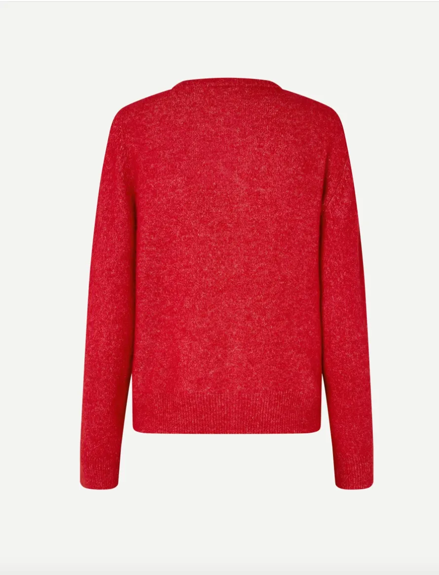 Nor Short Cardigan Scarlet Sage
