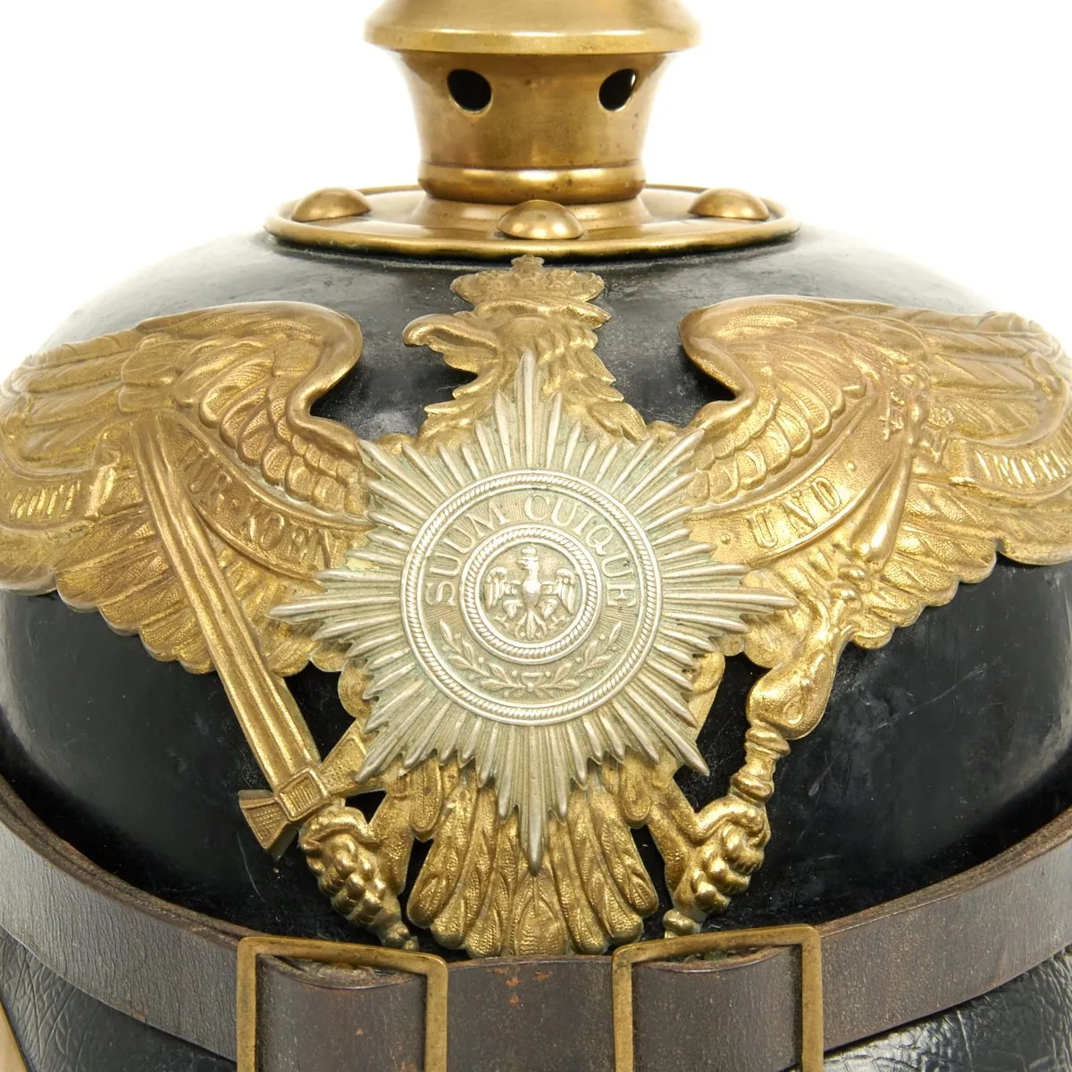 Original German WWI Prussian Guard Regiment M1895 Pickelhaube Spiked Helmet