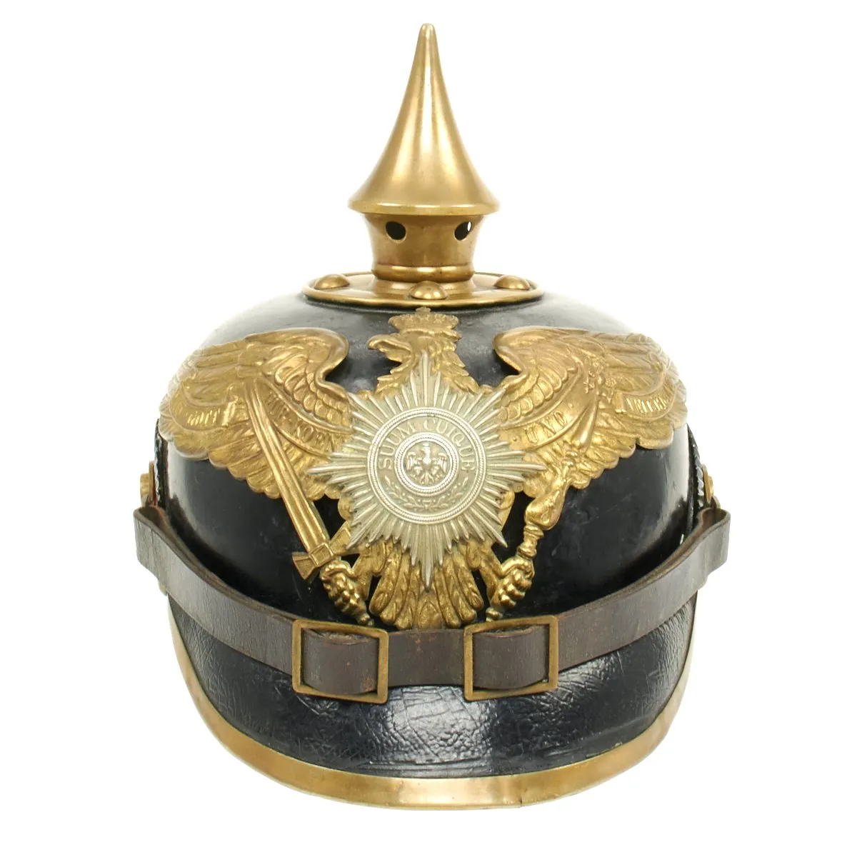 Original German WWI Prussian Guard Regiment M1895 Pickelhaube Spiked Helmet