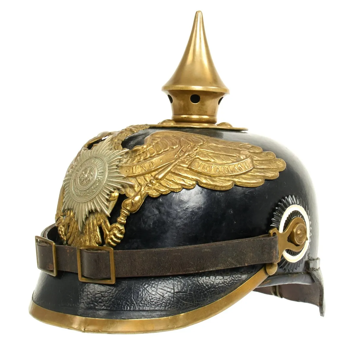 Original German WWI Prussian Guard Regiment M1895 Pickelhaube Spiked Helmet