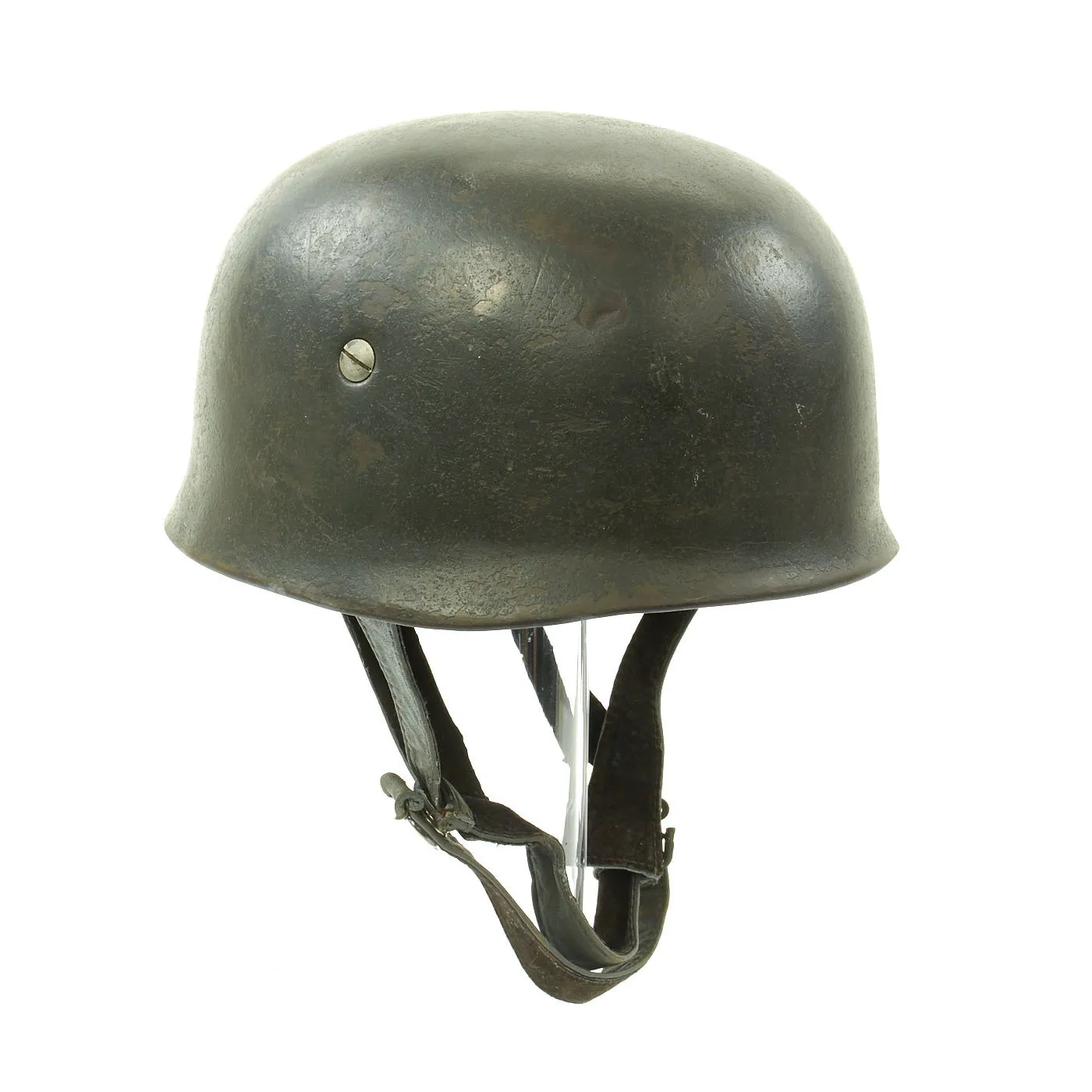 Original German WWII M38 Luftwaffe Fallschirmjäger Paratrooper Helmet with Replica Chinstrap - ET66