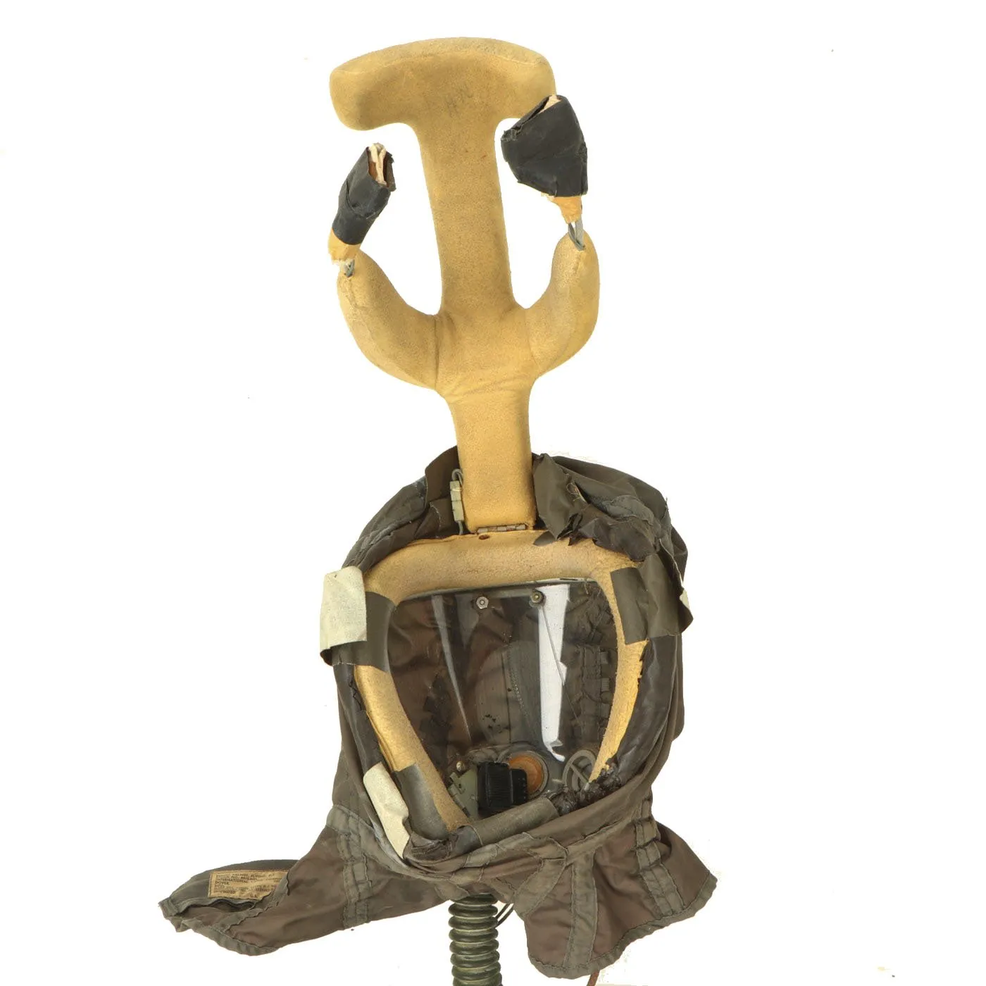 Original U.S. Cold War K-1 High Altitude Partial Pressure Helmet with Original Faceplate - Lockheed U-2 Spy Plane - Dated 1955
