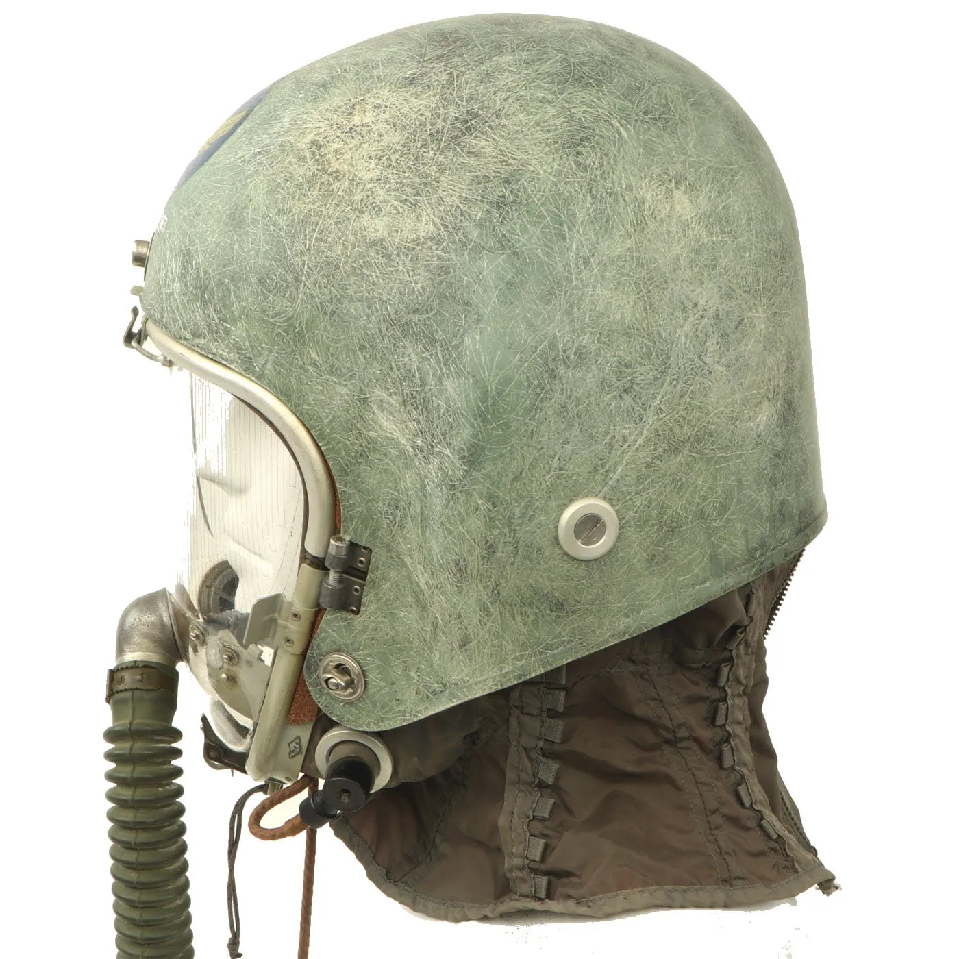 Original U.S. Cold War K-1 High Altitude Partial Pressure Helmet with Original Faceplate - Lockheed U-2 Spy Plane - Dated 1955
