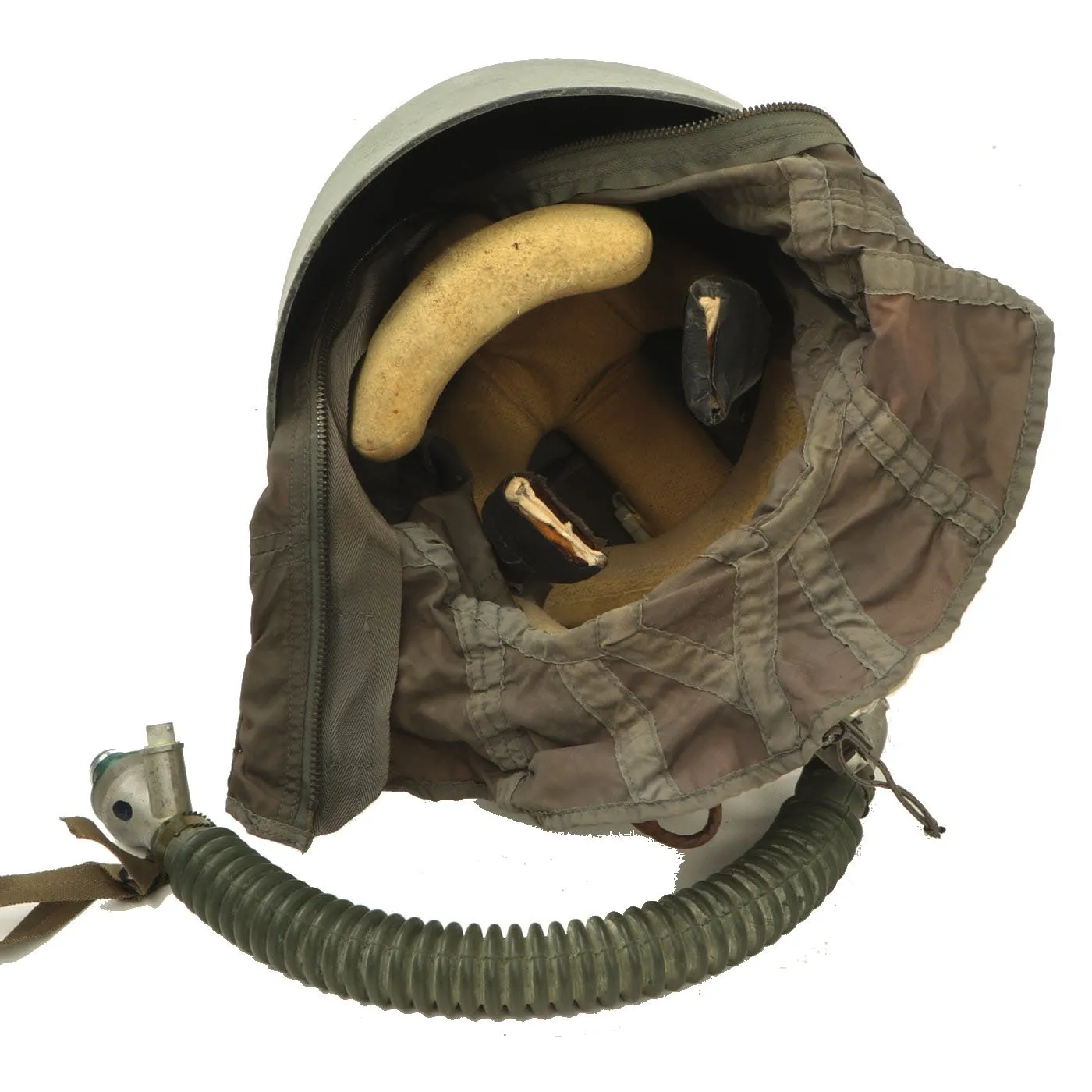 Original U.S. Cold War K-1 High Altitude Partial Pressure Helmet with Original Faceplate - Lockheed U-2 Spy Plane - Dated 1955