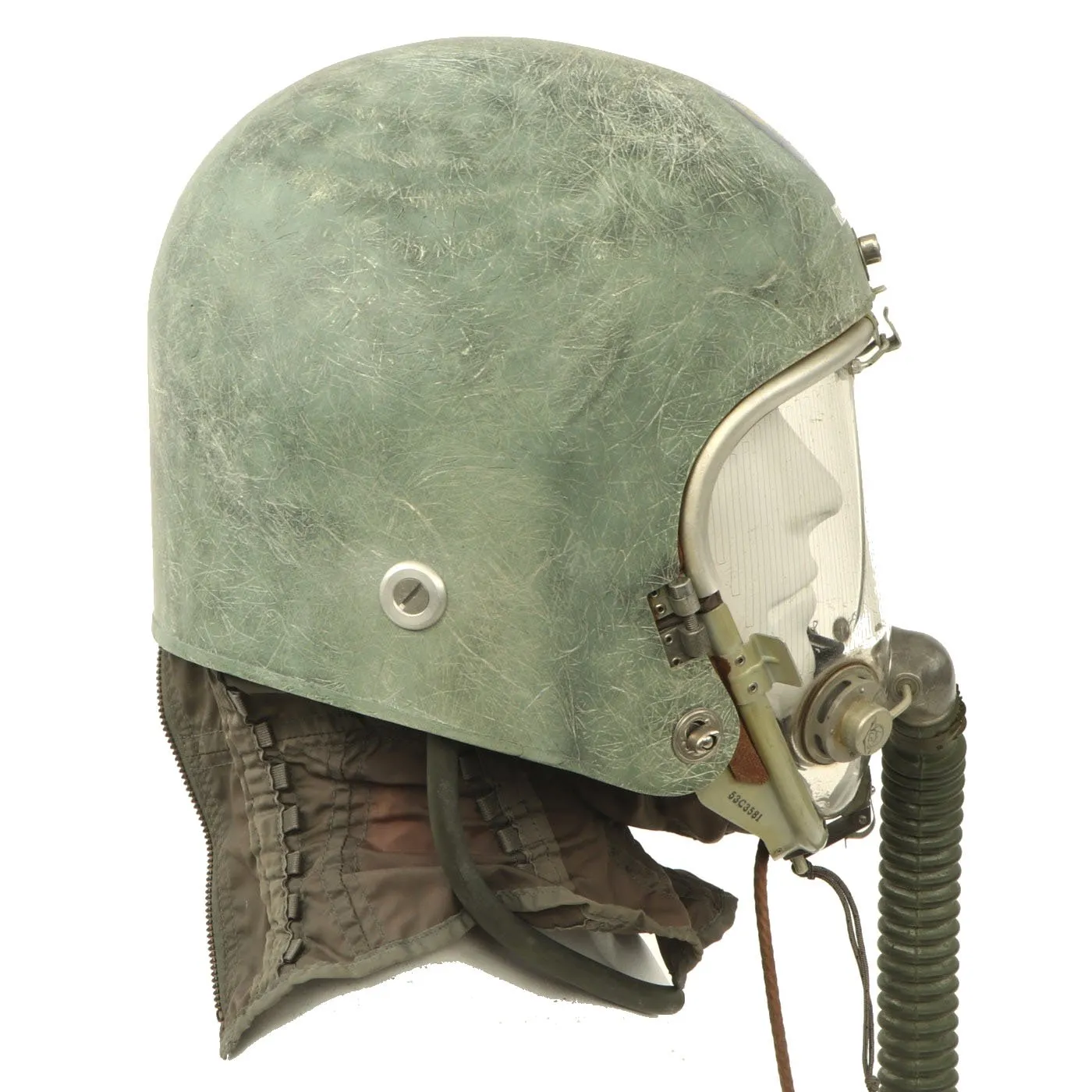 Original U.S. Cold War K-1 High Altitude Partial Pressure Helmet with Original Faceplate - Lockheed U-2 Spy Plane - Dated 1955