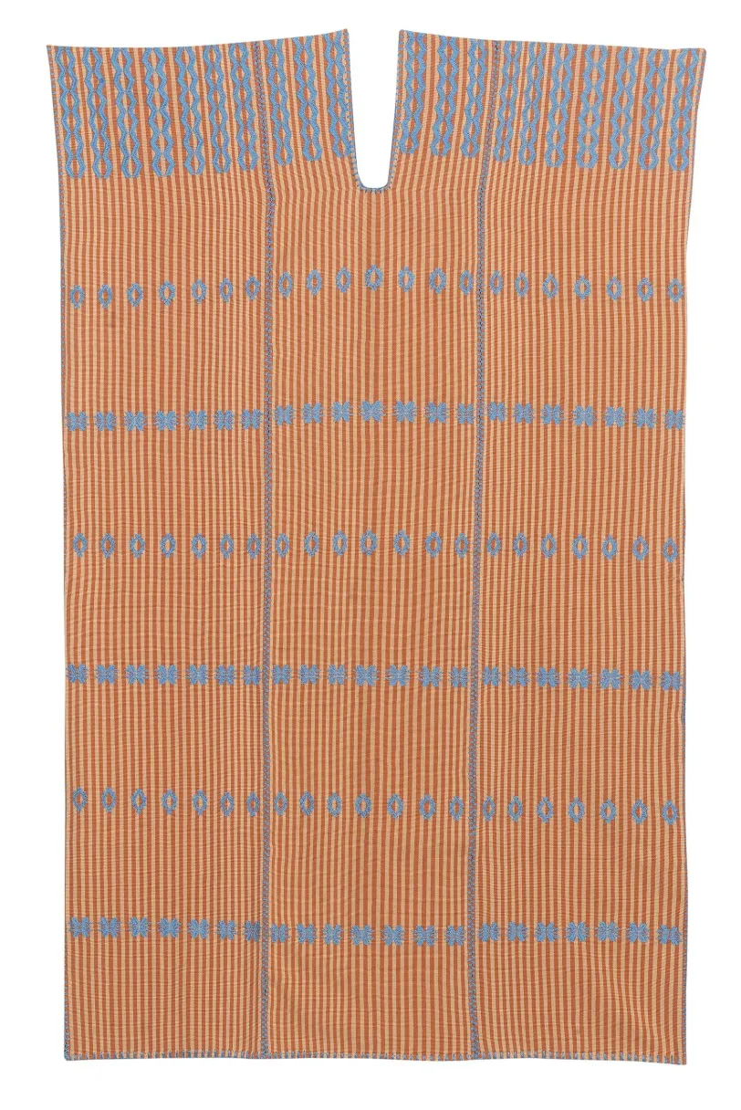 Pippa Holt 'midi kaftan no.67', brown & blue, one size