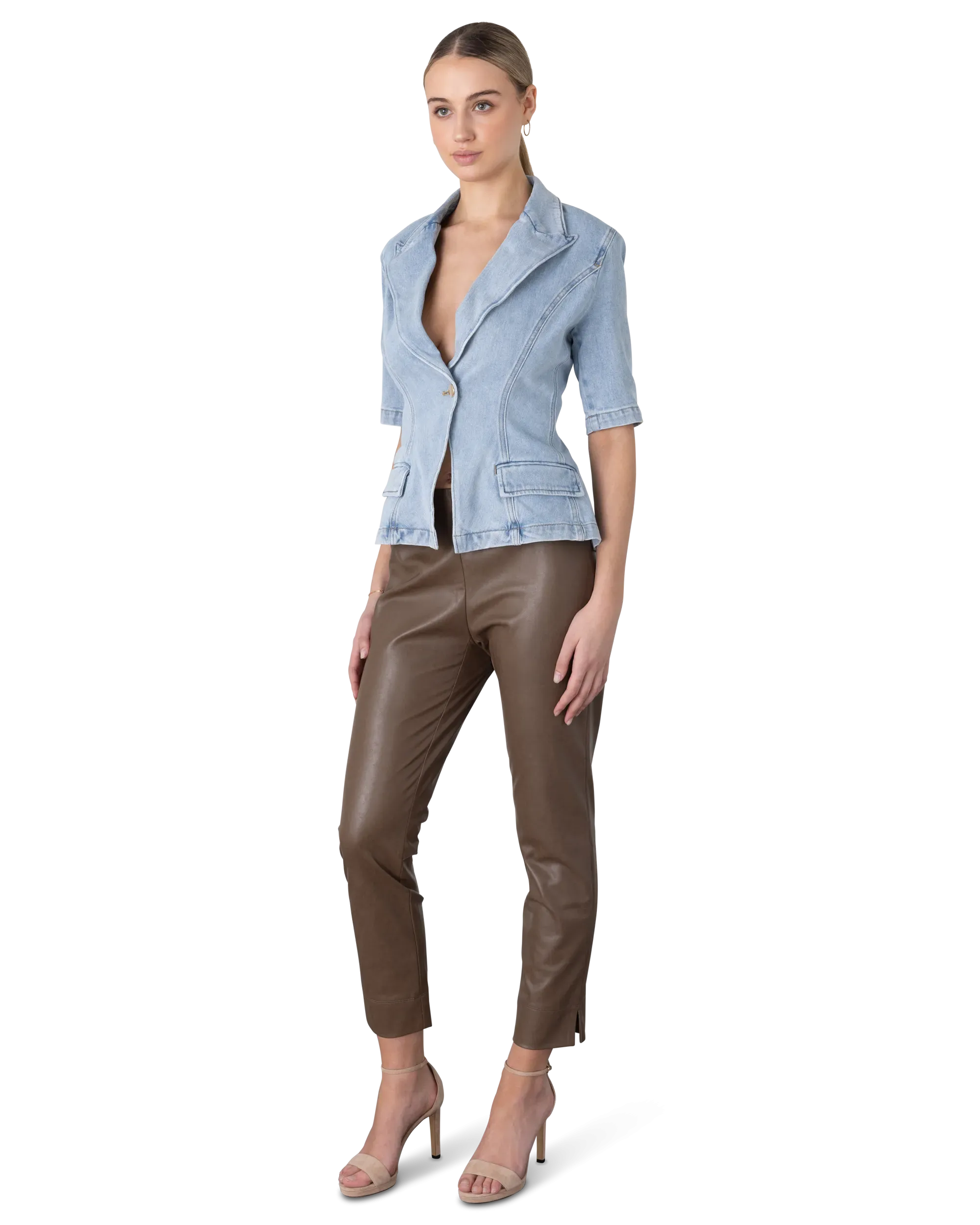 Sabrina Faux Nappa Leather Pant