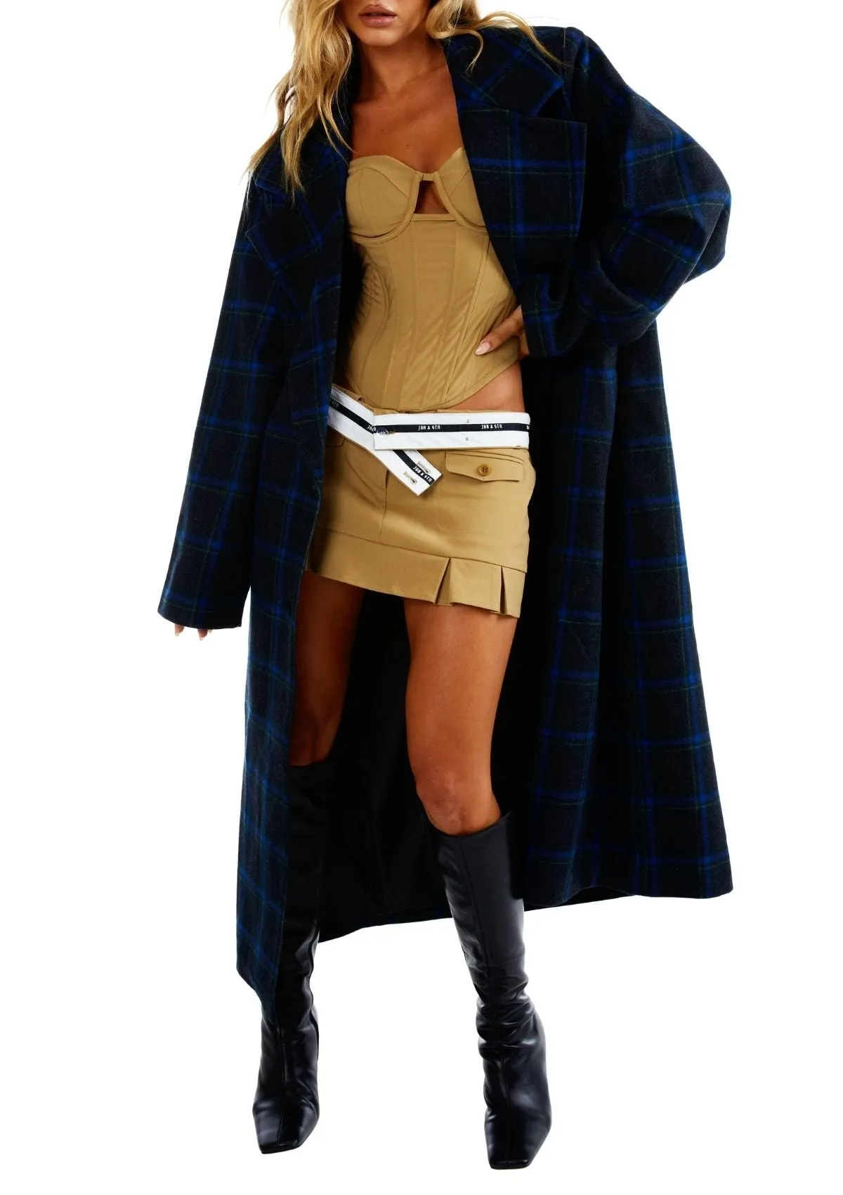 Stacey Coat - Blue Check