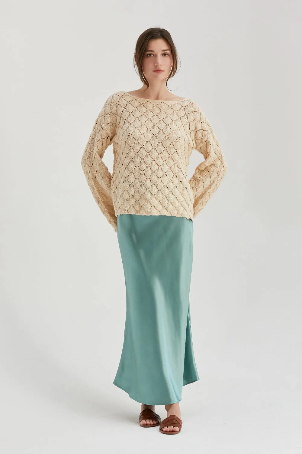 Teal Midi Skirt