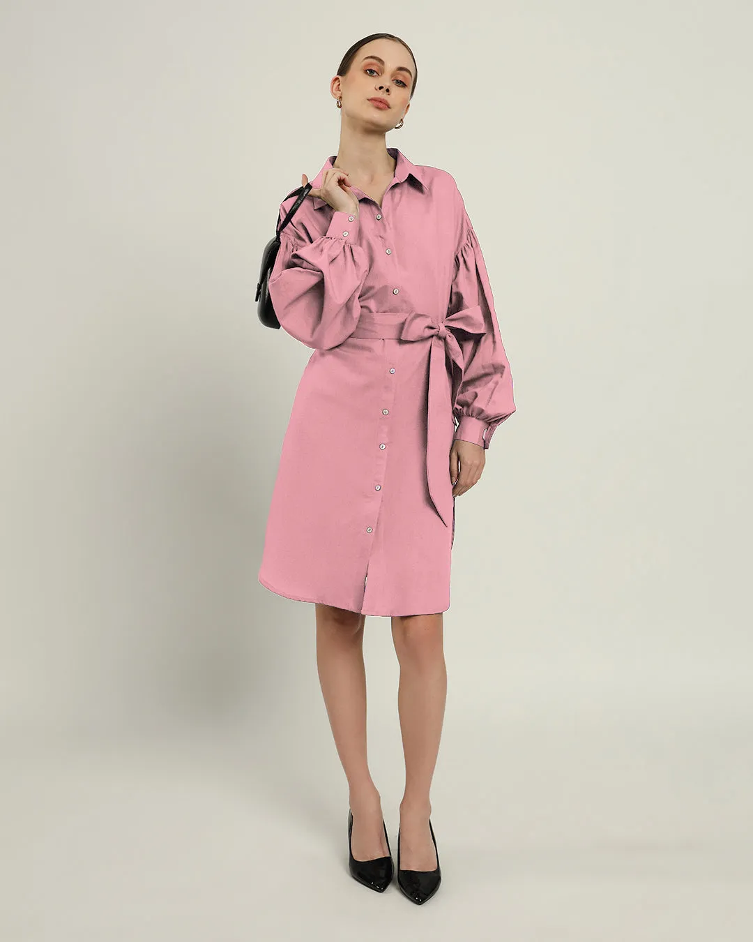 The Derby Fondant Pink Cotton Dress