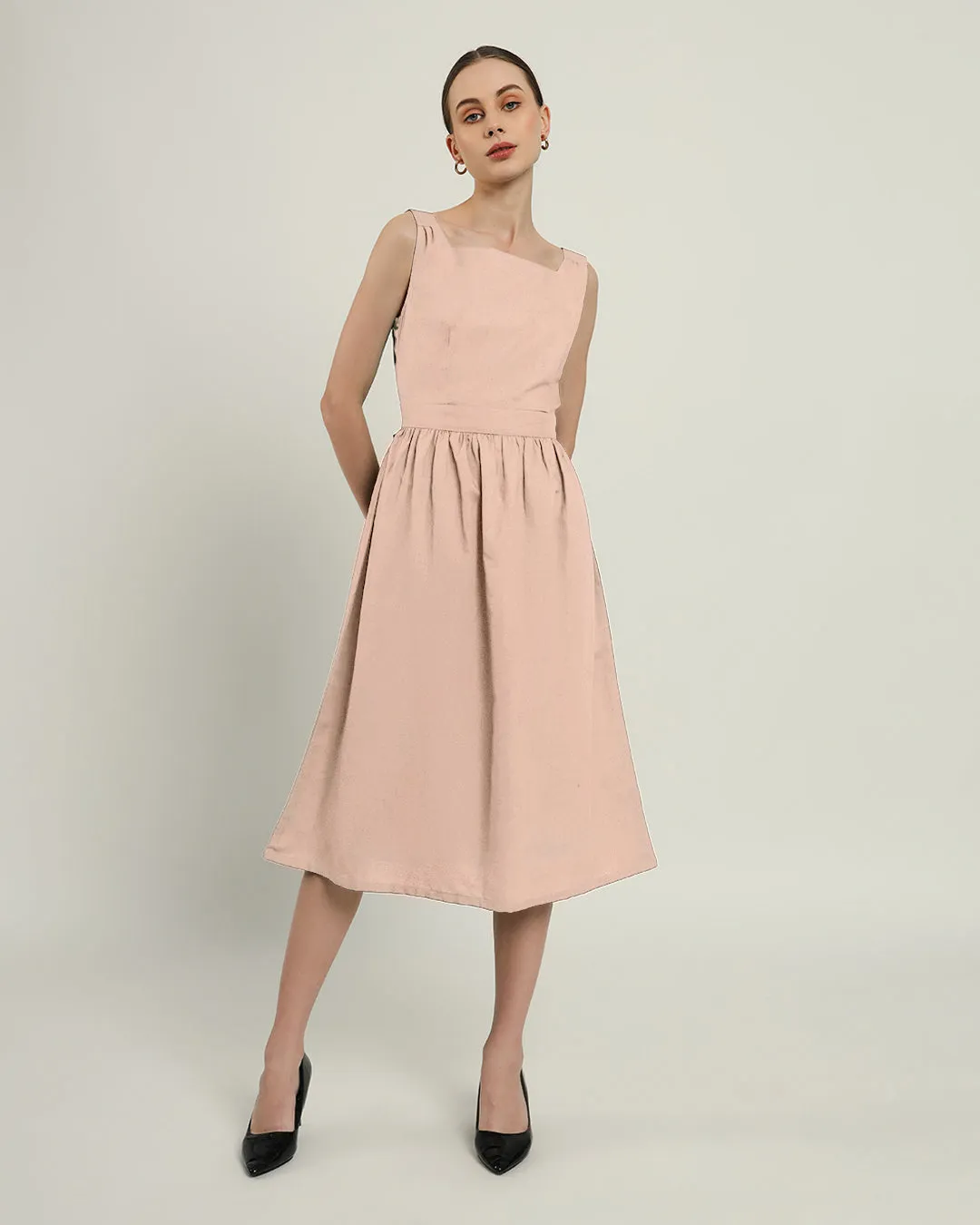 The Mihara Daisy Bisque Linen Dress