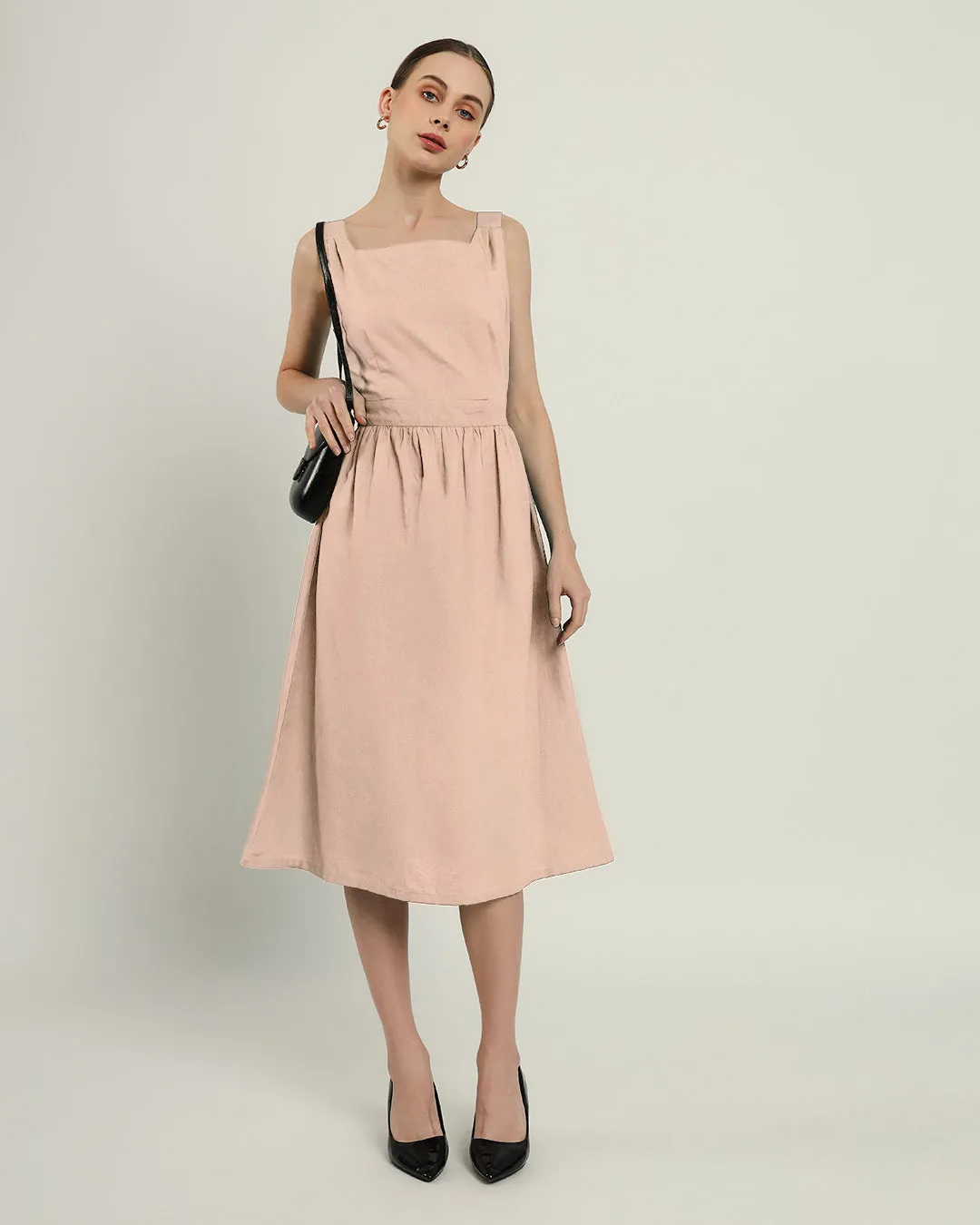 The Mihara Daisy Bisque Linen Dress