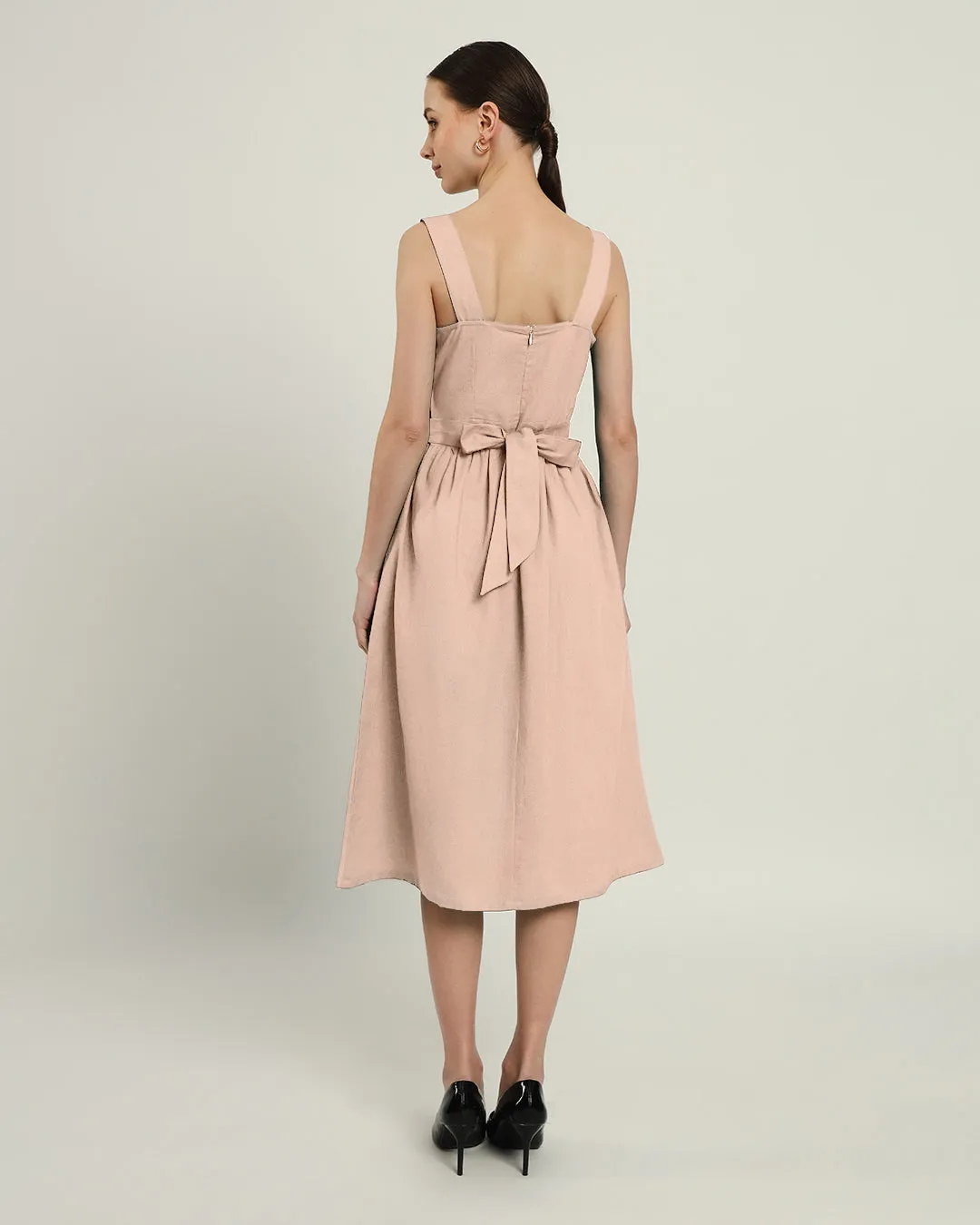 The Mihara Daisy Bisque Linen Dress