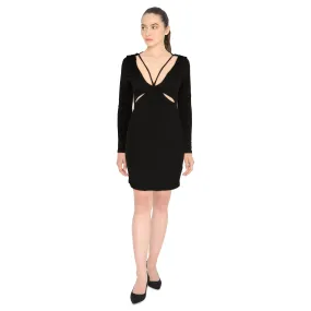 Women's Knit Long-sleeve Midi Dress