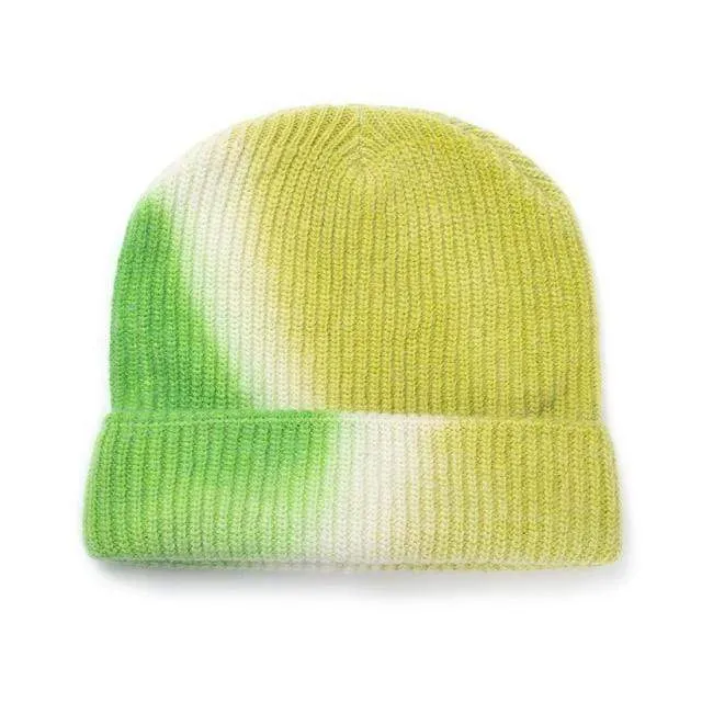 Xthree New  Women's Winter Hat Beanie tie-dyed Colorful Knitted Hat Skullies Warm Bonnet Cap